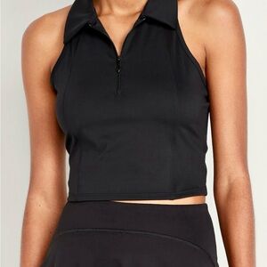 Cropped Golf Polo Tank Top